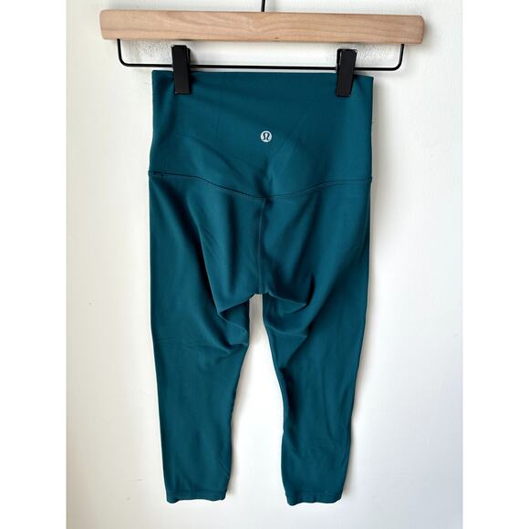 Lululemon Align Crop (21") Size 2 Nulu Laguna Green - Picture 2 of 9